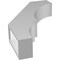 Ekena Millwork 3 1/2-in. W x 14-in. D x 22-in. H Balboa Architectural Grade PVC Knee Brace BRCP035X14X22BOA - alternate 4
